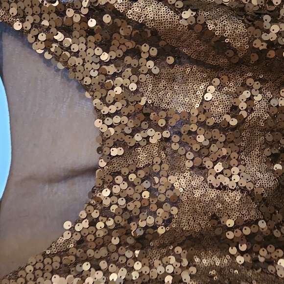 Gray sequined tank, soft material on back, no tags, but I believe it is medium. - Picture 3 of 3
